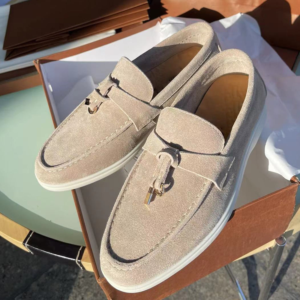 Dames Loafers Goudkleurige Hardware Details Luxe Leer - StudioMarella