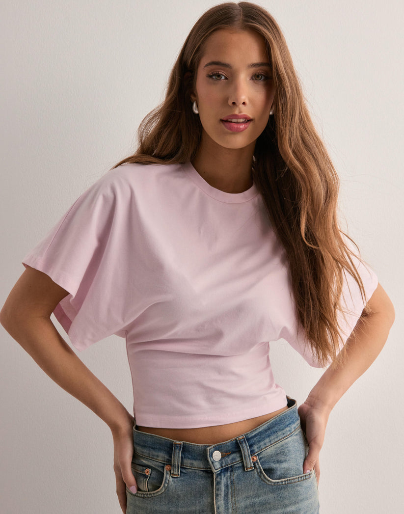 Vrouwelijke Brede Mouw T-Shirt Stijlvol en Comfortabel