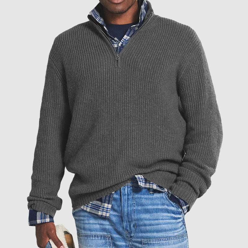 Half Zip Trui Heren Comfortabel Warm en Stijlvol - StudioMarella