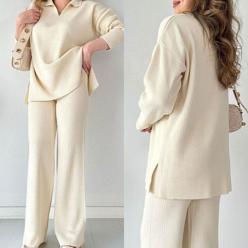 Dames Set V-hals Elegant Met Zijsplit - StudioMarella