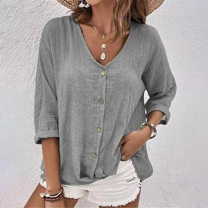 V-hals Top Elegante Casual Jurk