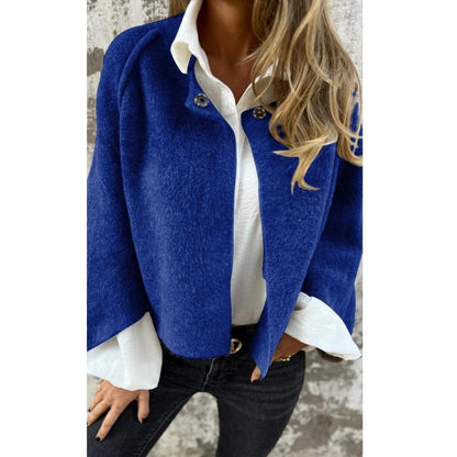 Korte damesjas Mode Coat Donker Grijs