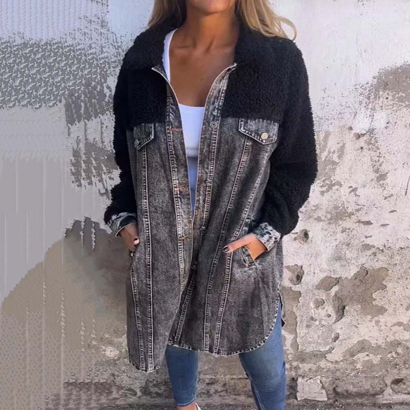Lange denim jas voor dames - StudioMarella