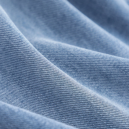 Trenchcoat Denim Met Steekwerk