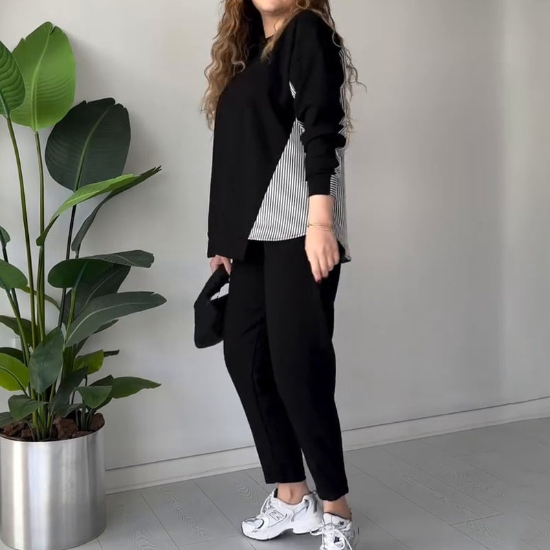 Dames Zomer Set Asymmetrische Top en Broek Modieus