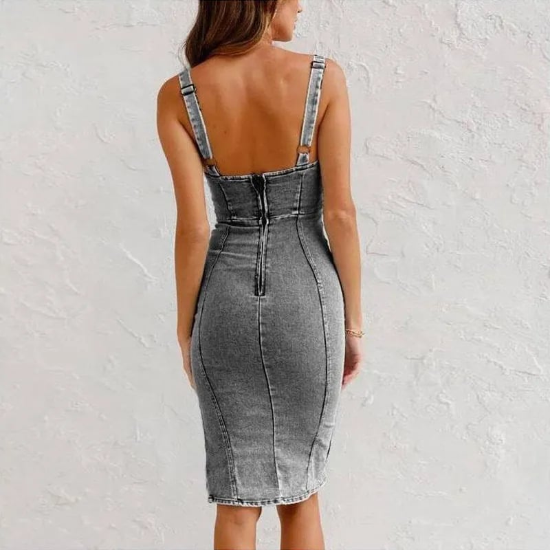 Daniela Blauwe Denim Jurk