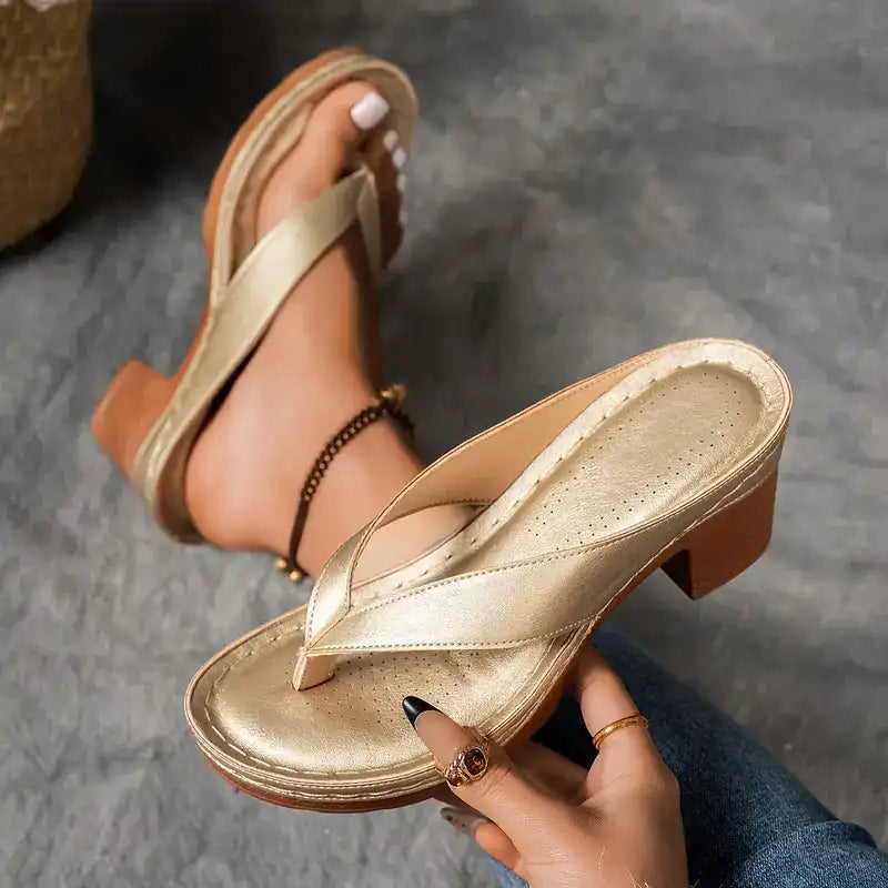 Dames Sandalen Blokhak Elegant Relaxte Pasvorm