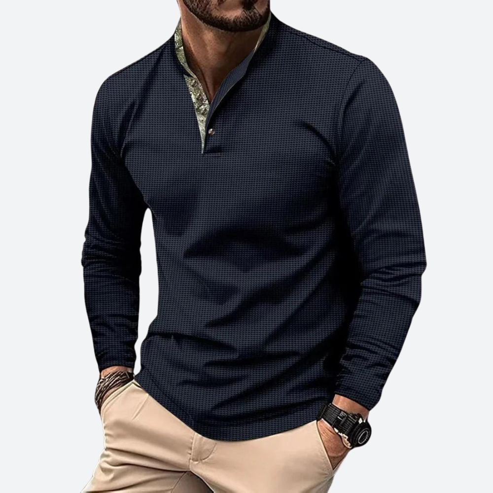 Polo Heren Lange Mouwen Klassiek Comfortabel
