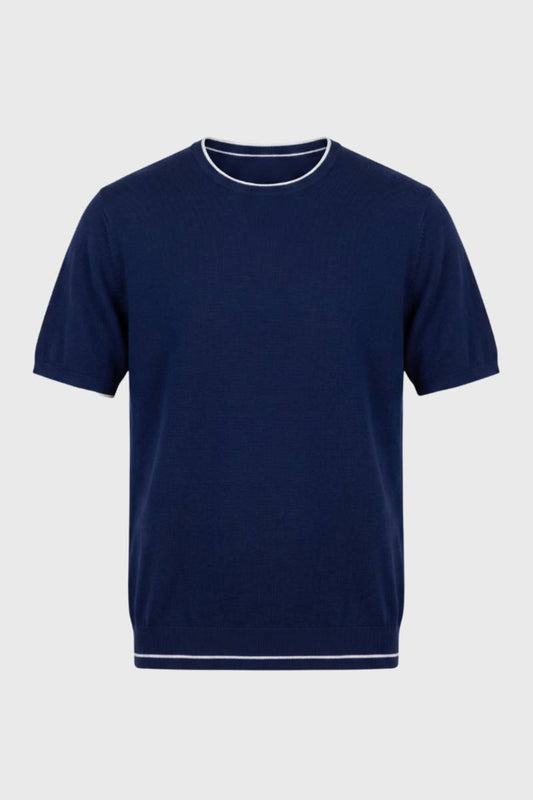 Klassieke Heren T-shirt Ronde Hals Geribbeld - StudioMarella