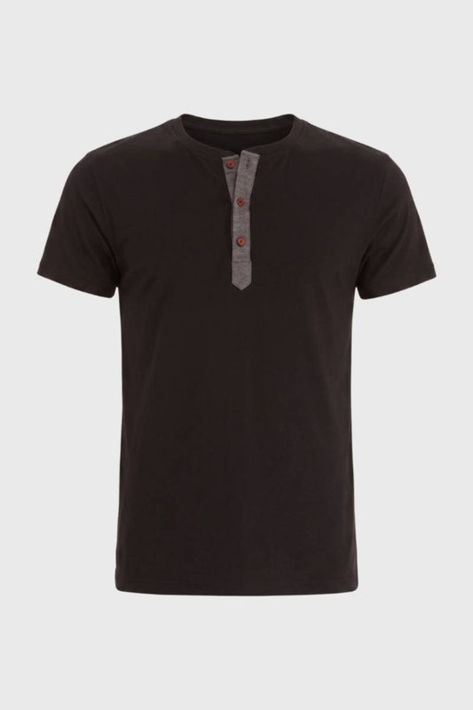 Herent-Shirt Henley Knoopsluiting Casual Stijl - StudioMarella