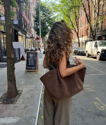 Vegan Suède Tote Tas Elegant en Praktisch voor Dagelijks Gebruik