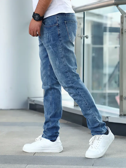 Herenslimfit Jeans van Comfortabele Stof