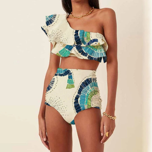 Dames Badpak Eén Schouder Zomer Trendy Mode - StudioMarella