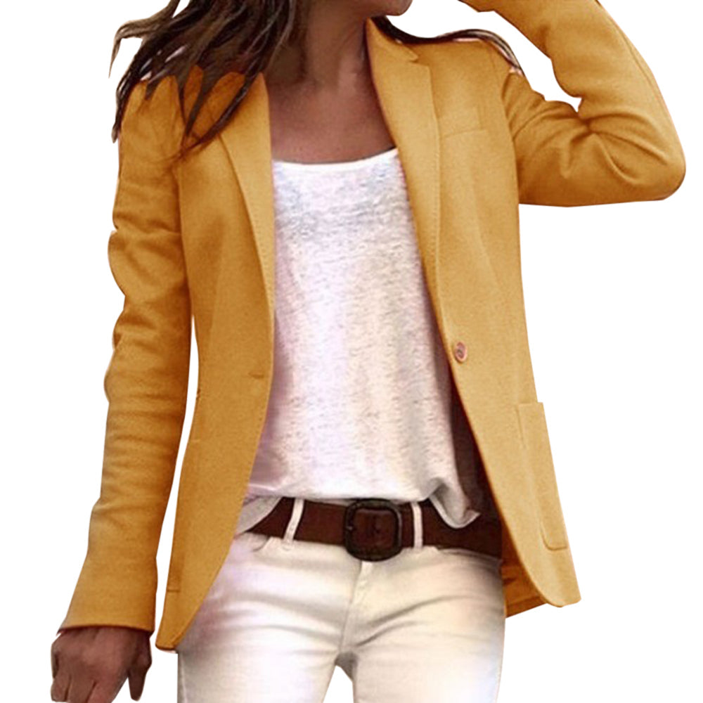 Dames Blazer Lange Mouwen Smal Fit Zakelijk
