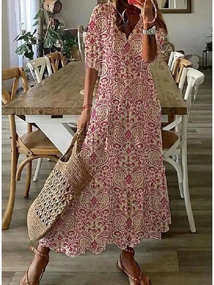 Dames Boho Zomerjurk Losse Pasvorm