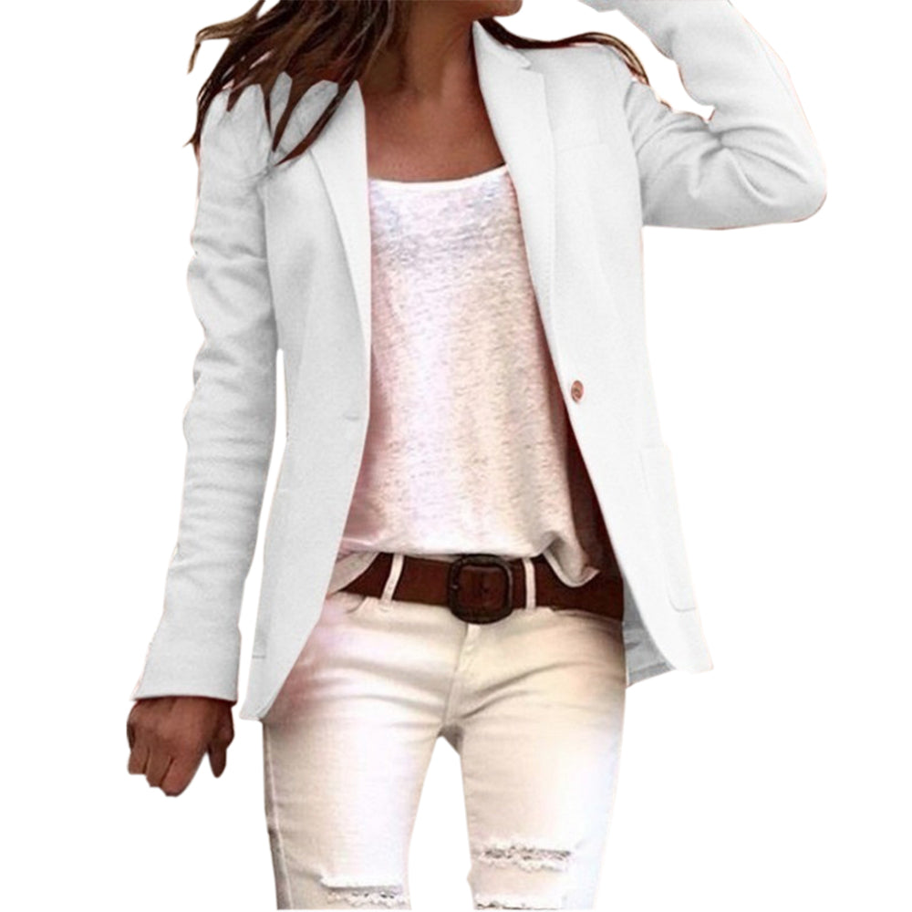 Dames Blazer Lange Mouwen Smal Fit Zakelijk - StudioMarella