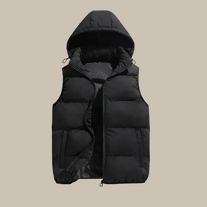 Heren Bodywarmer met Capuchon Warm en Waterdicht