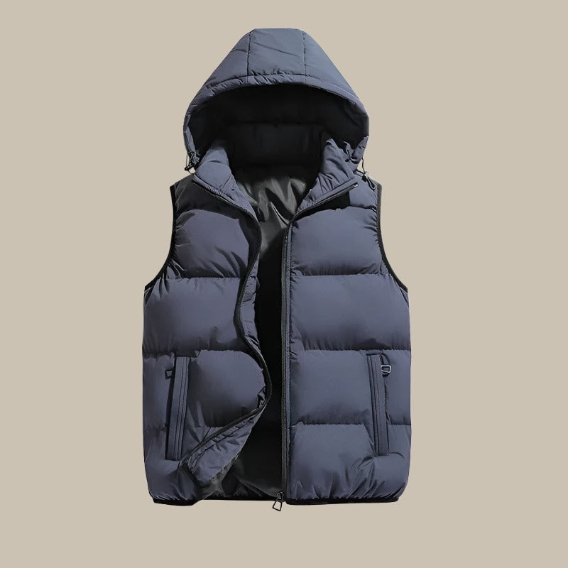 Heren Bodywarmer met Capuchon Warm en Waterdicht