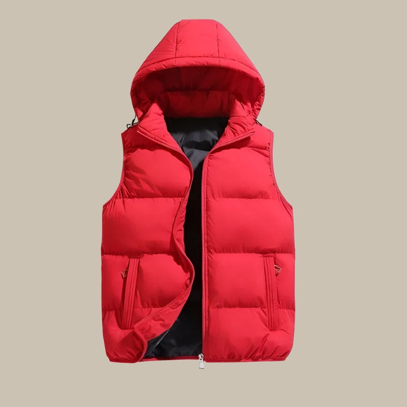 Heren Bodywarmer met Capuchon Warm en Waterdicht