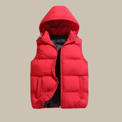 Heren Bodywarmer met Capuchon Warm en Waterdicht