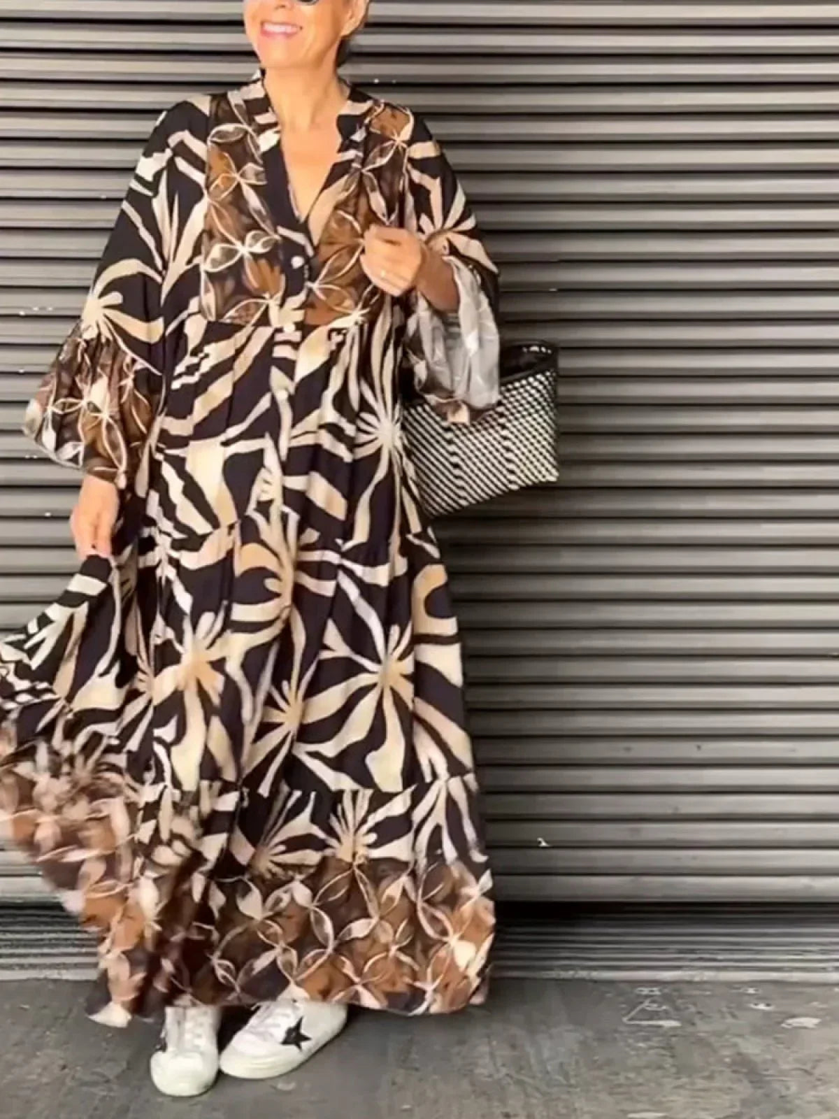 Schouderjurk Met Print