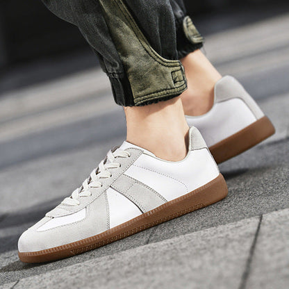 Heren Sneakers Low-Top met Veters en Stijlvolle Details