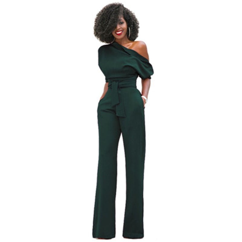 Dames Jumpsuit Zwart Elegante Avondjurk Comfortabele Pasvorm