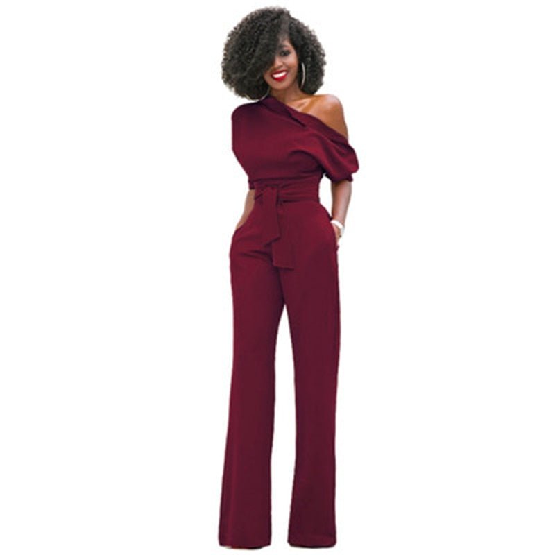 Dames Jumpsuit Zwart Elegante Avondjurk Comfortabele Pasvorm